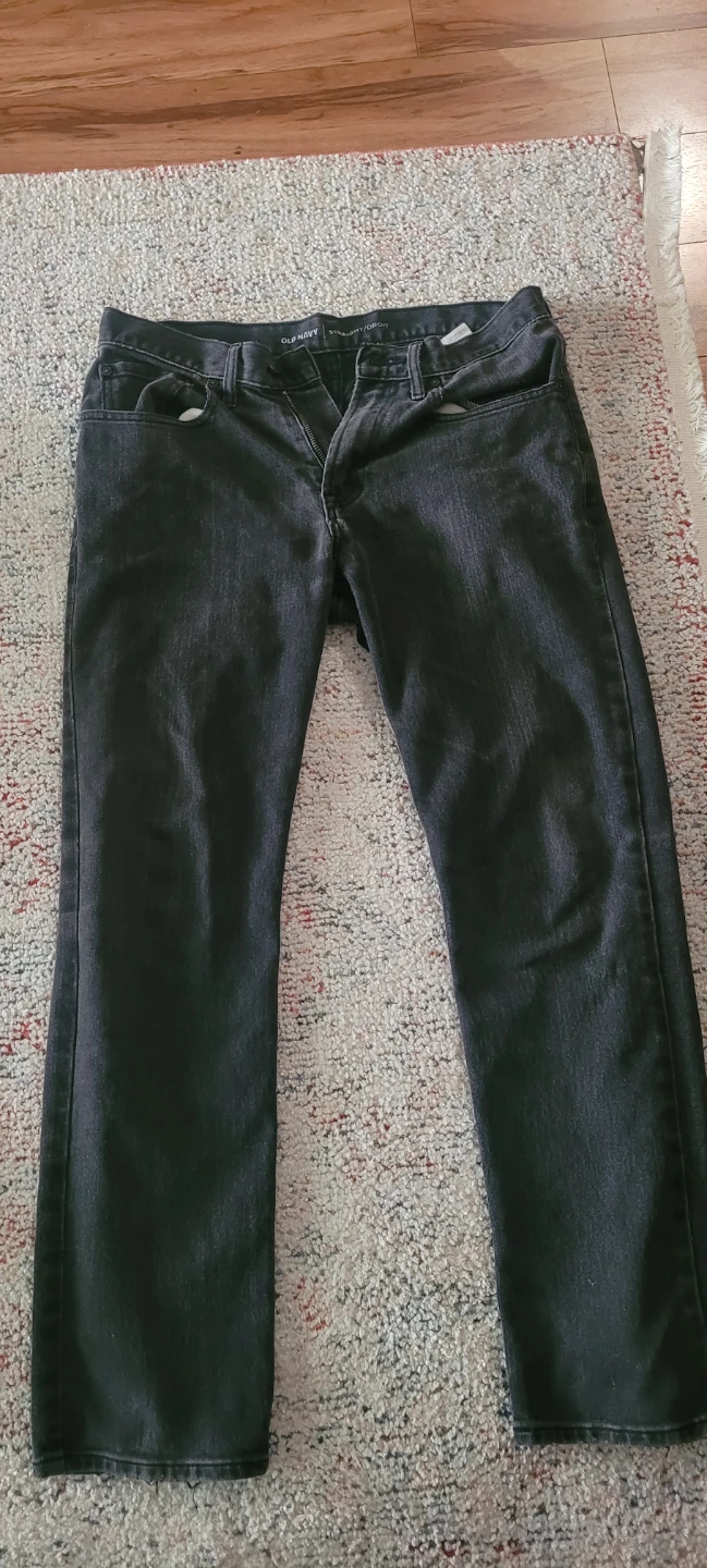 Old Navy Black Straight Fit Jeans - Size 32x30