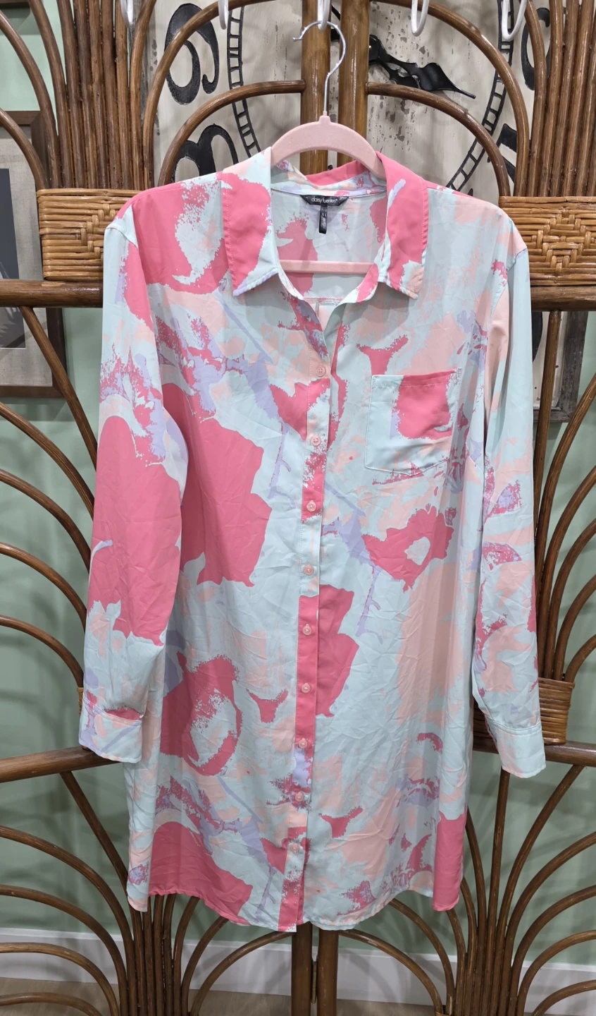 Daisy Fuentes Button-Up Shirt dress XL