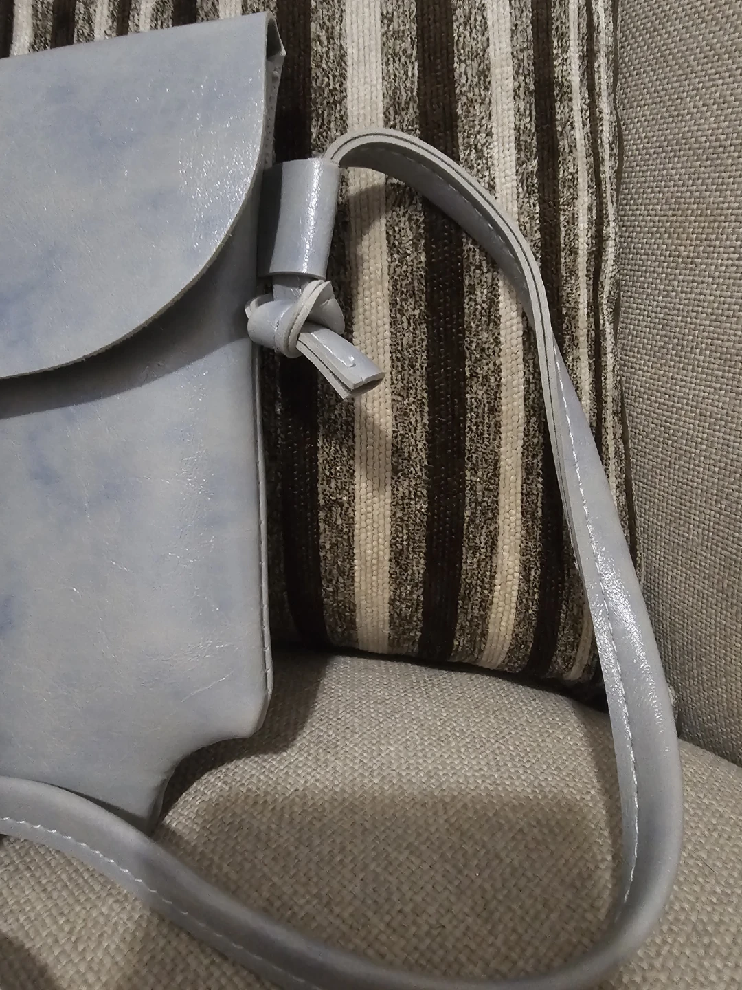 Light Blue Crossbody Bag with Tassel - photo 4