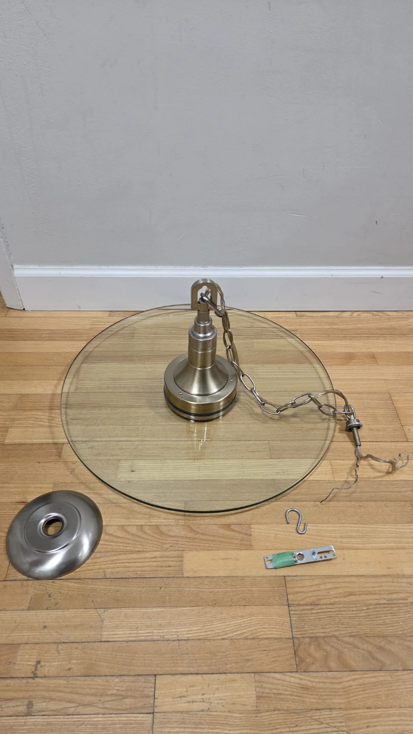 Ceiling light w/glass shade, see description for pickup info - photo 5