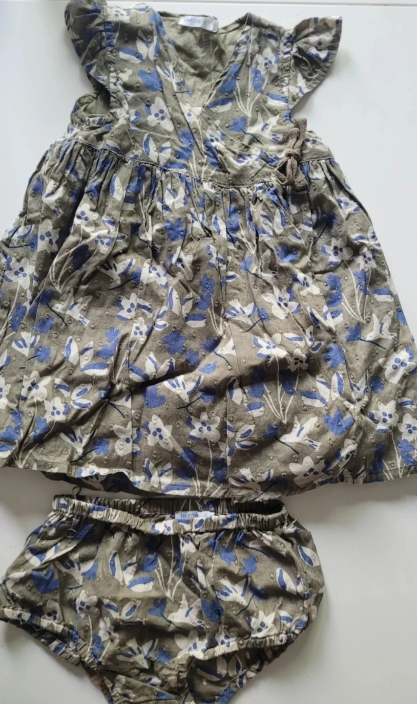 12 M Baby Girls Floral Dress & Bloomer Set - photo 2
