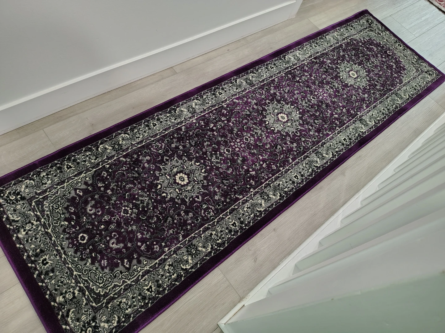 Beautiful Persian Weavers "Elegance" Purple Runner Rug. - photo 3