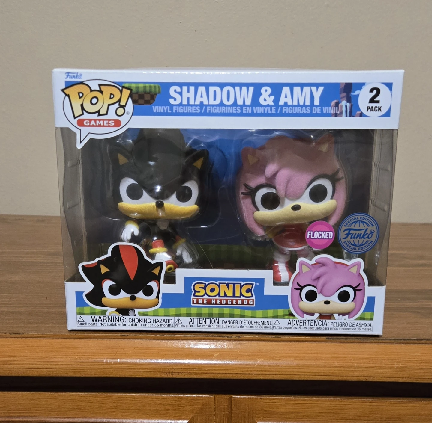 Funko POP! Games: Shadow & Amy [Flocked]