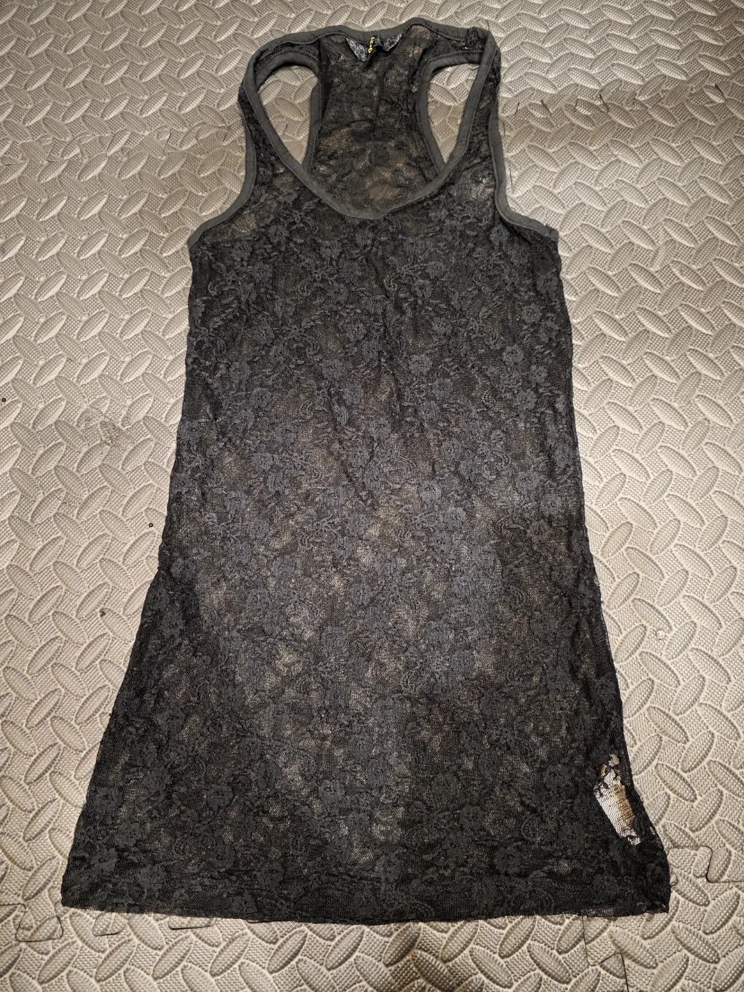 Black Lace Racerback Tank Top