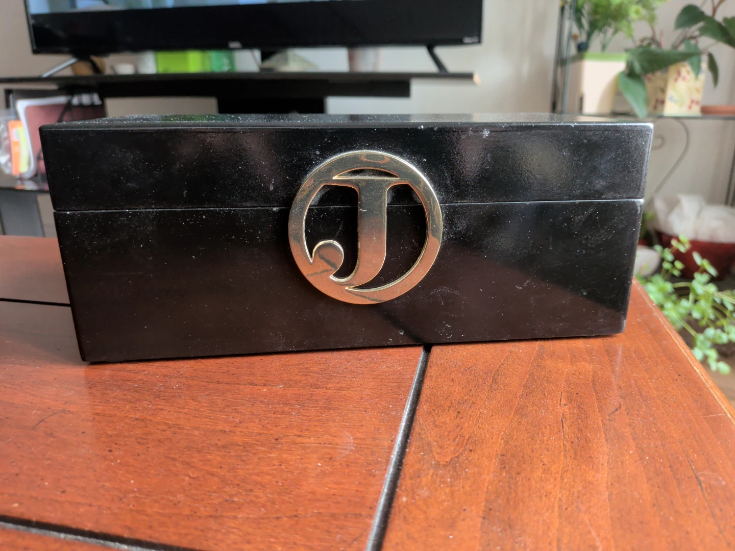 Black Jewelry Box with "J" Logo