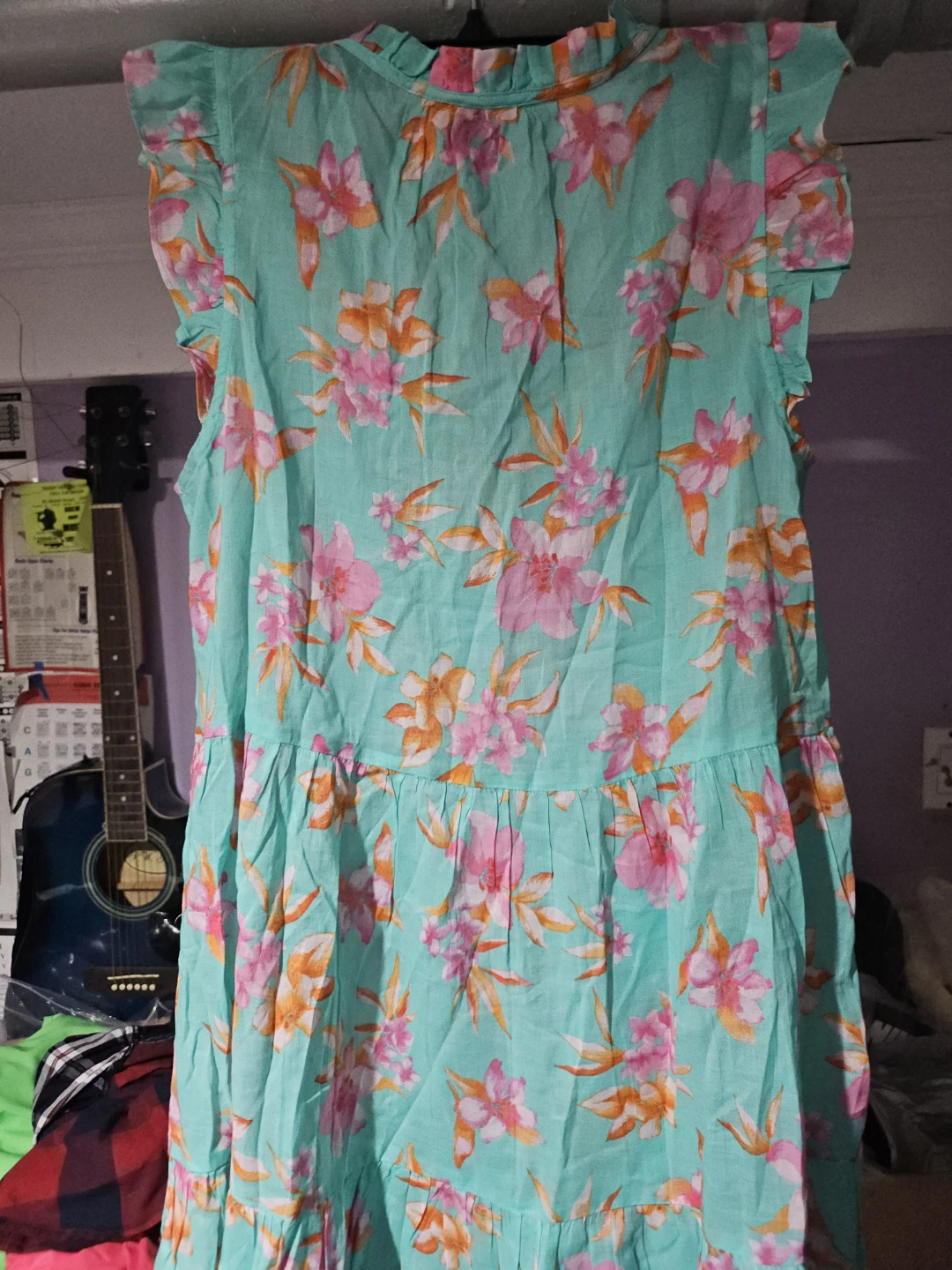 J. Crew Turquoise Floral Ruffle Sleeve Dress - photo 4