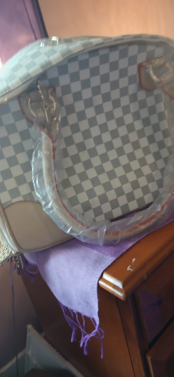 Pet Carrier Bag Tote Checkerboard Print - photo 5