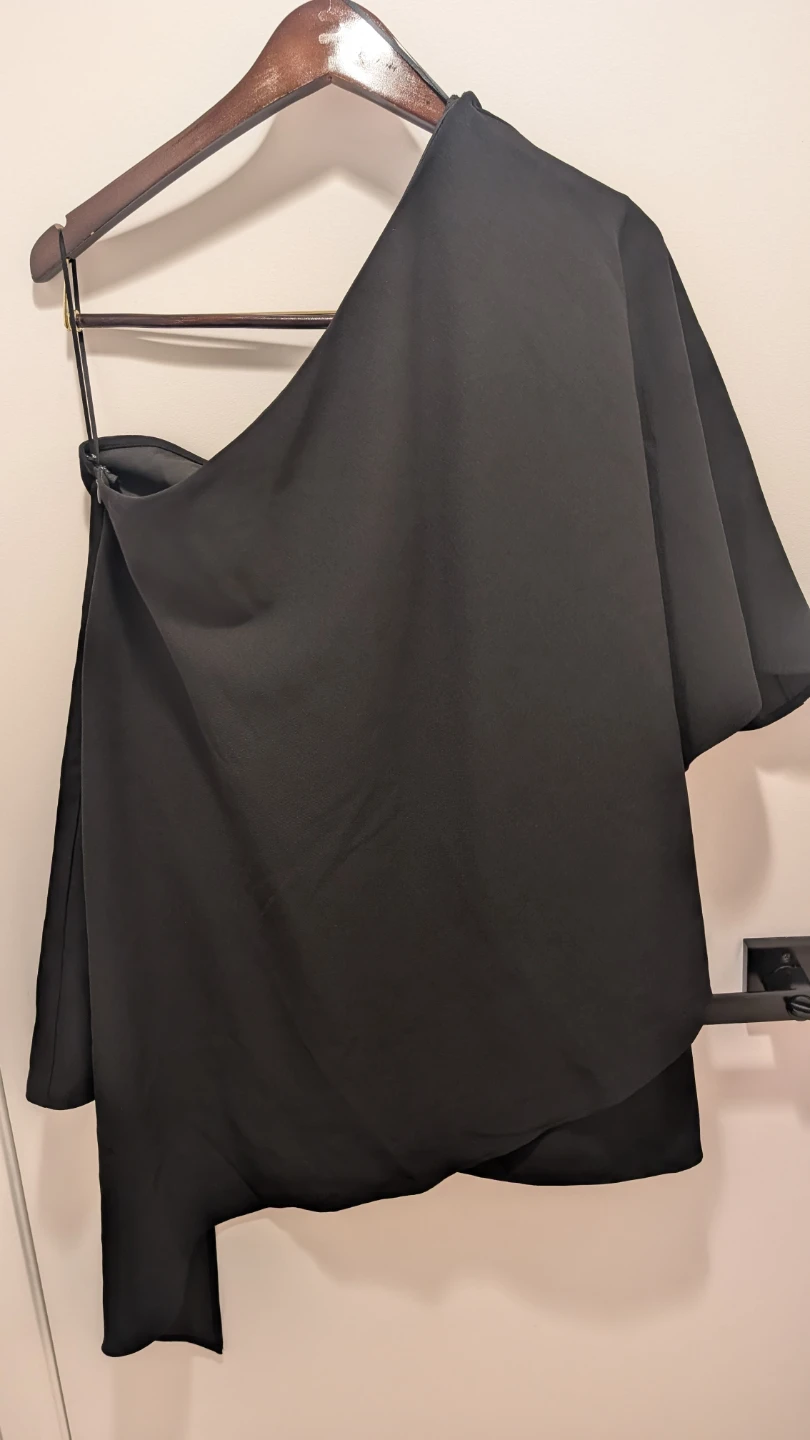 H&M Black One Shoulder Cap Top L - photo 3