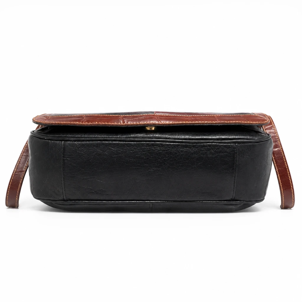 Black and Brown Leather Crossbody Bag - photo 3