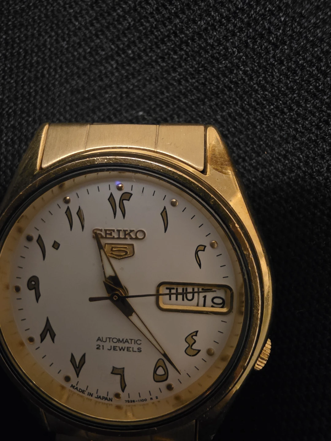 Seiko 5 Automatic Men's Watch Gold Tone Arabic Dial - photo 4