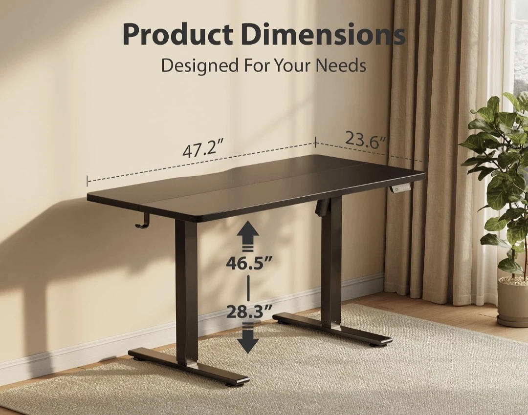 Desk electric standing, sitting, black - photo 3