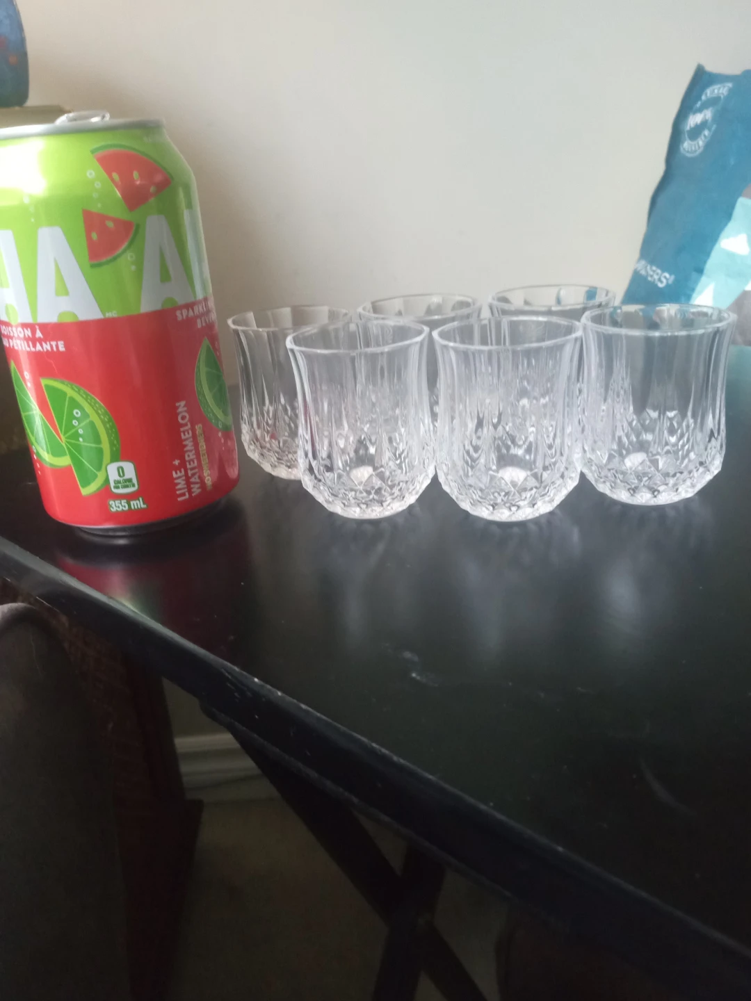 Set of 6 Clear Glass Shot Glasses