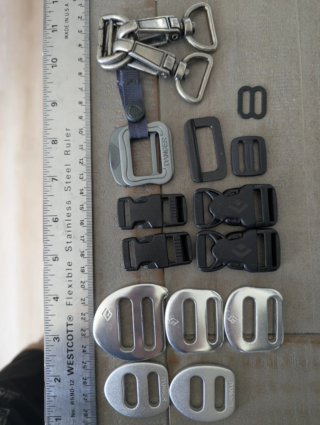 Assorted Metal and Plastic Buckles and Hardware
