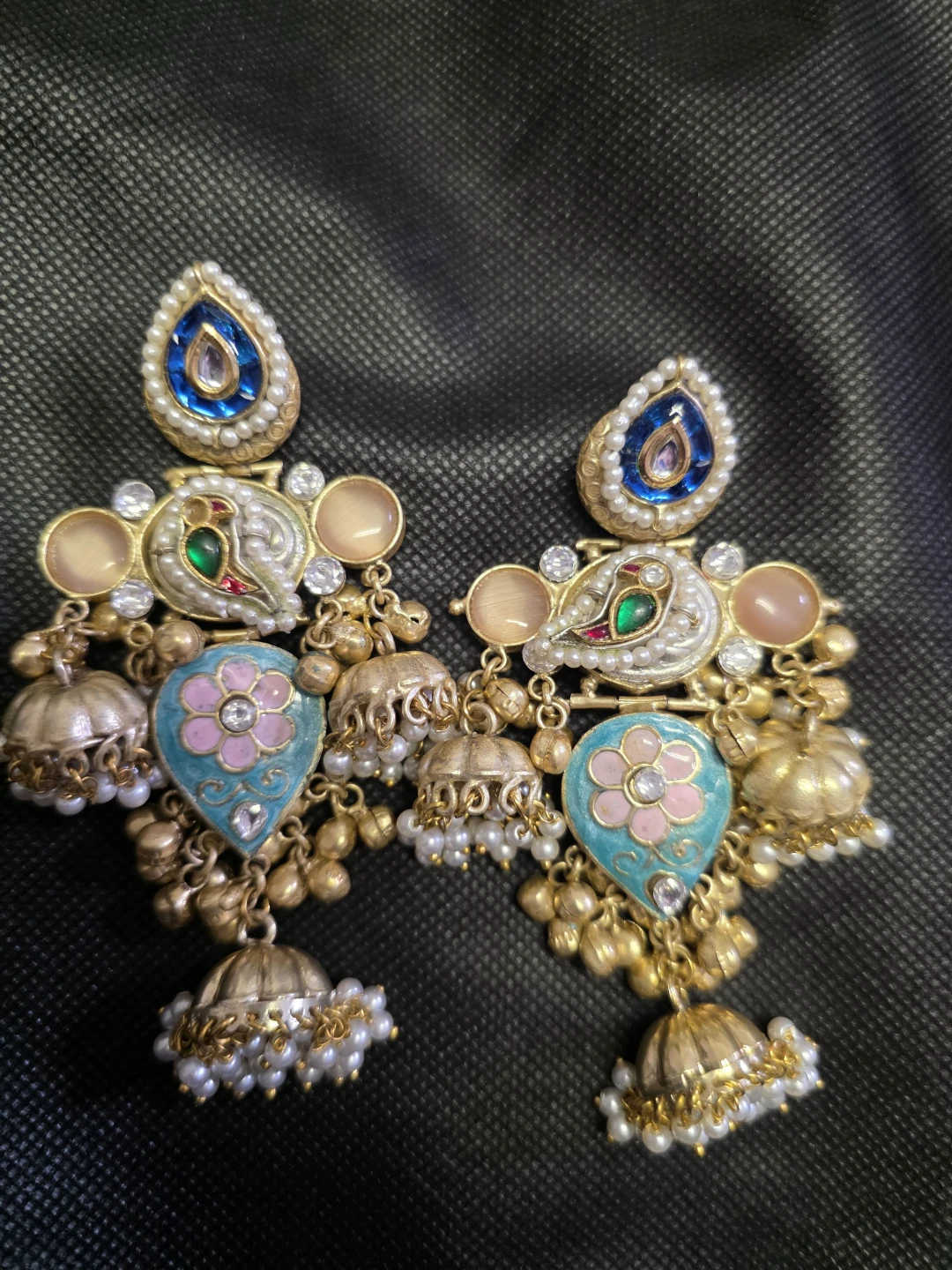 Handpainted Indian Kashmiri Earrings - photo 2