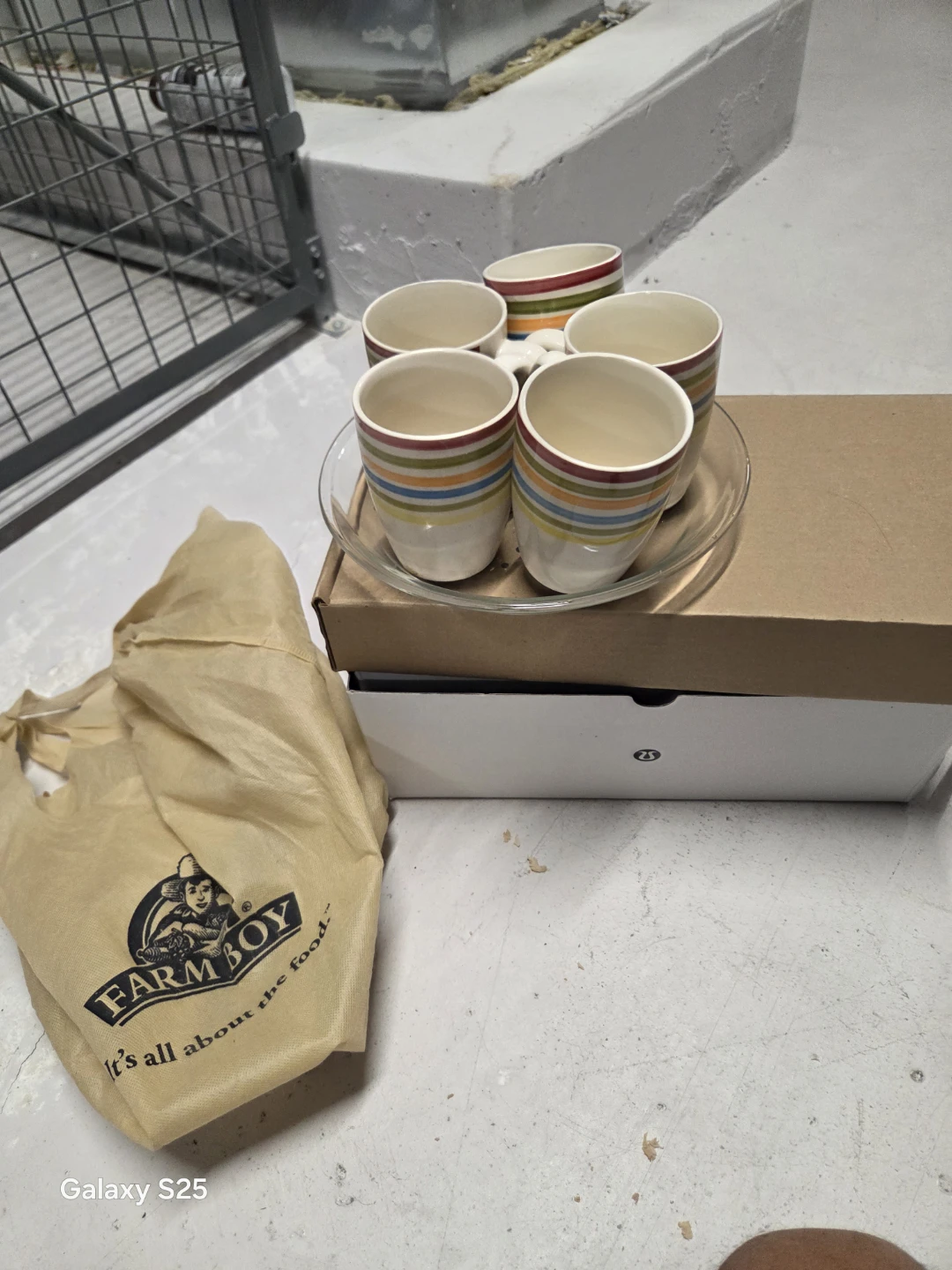 Farm Boy Coffee Cup Set 5 with glass plate round - photo 3