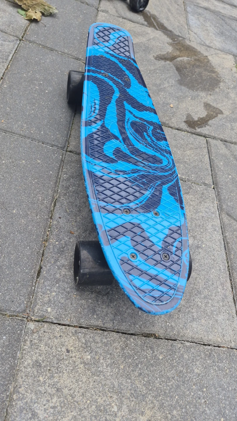Blue Swirl Penny Board Style Skateboard