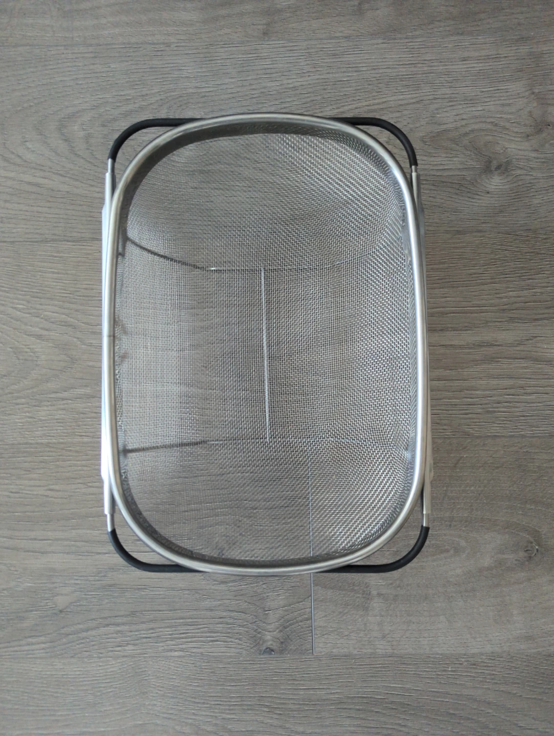 IKEA Stainless Steel Colander with Black Trim