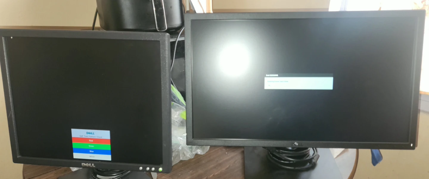 2 budget desktop computer monitors.