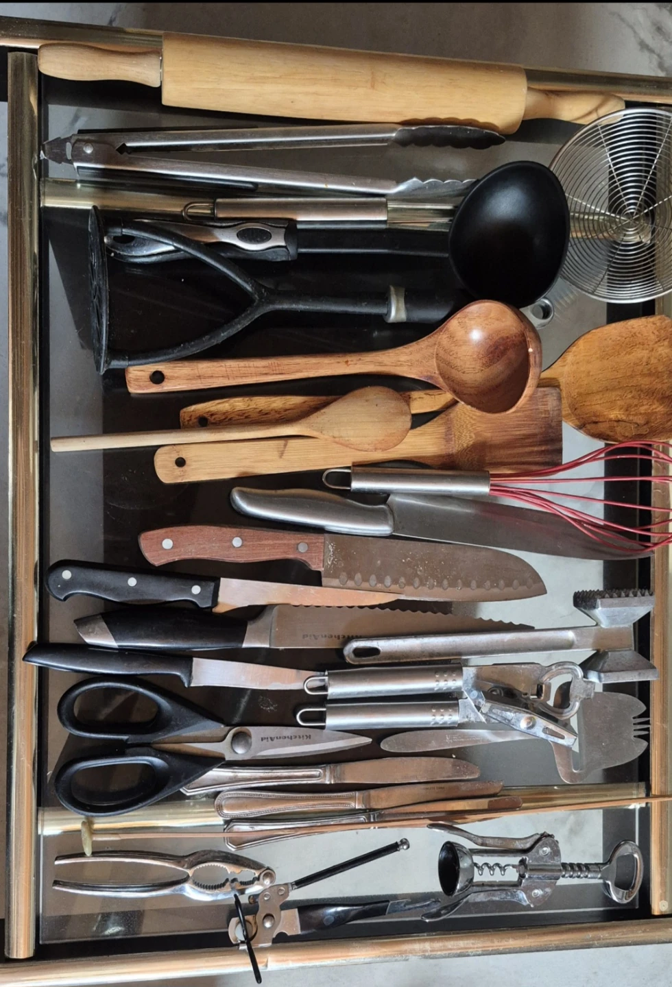 Assorted Kitchen Utensils and Knives