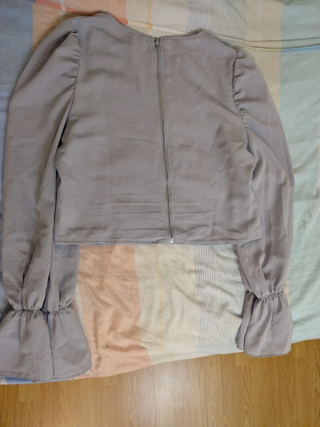 Light Blue Long Sleeve Blouse - photo 5