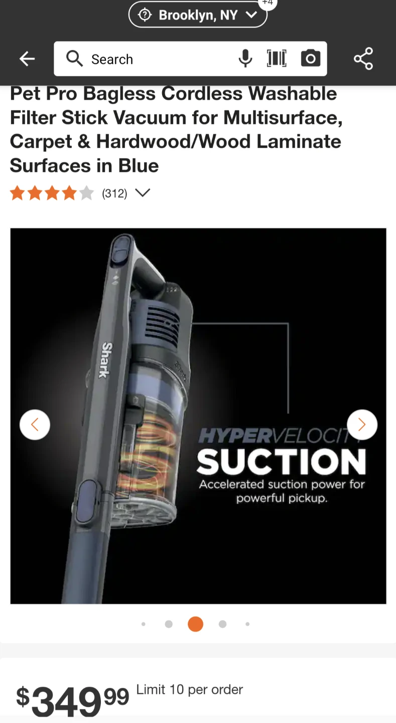 SHARK Pet-Pro Cordless Multi-Surface Stick Vacuum Cleaner - photo 2