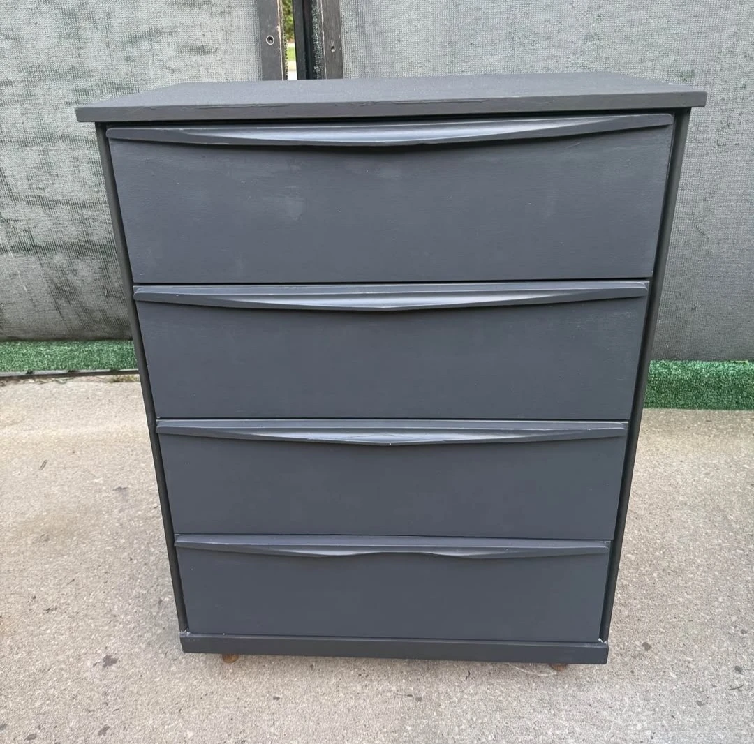 Dark Grey 4-Drawer Dresser
