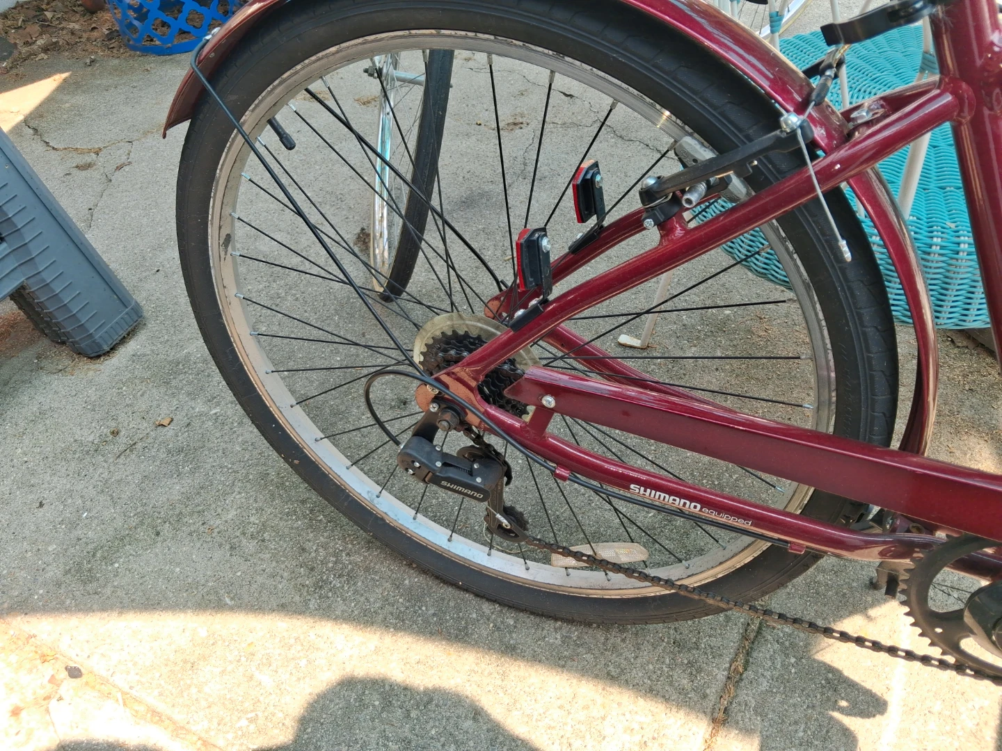 Red Hybrid Bike - photo 2
