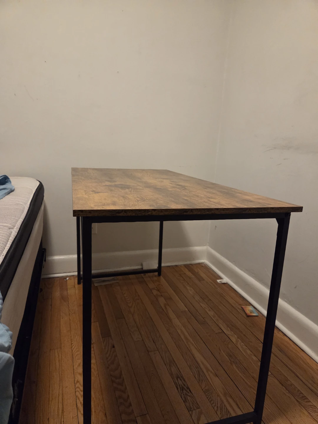 Wooden Top Desk 40" x 47" with Black Metal Legs - photo 2
