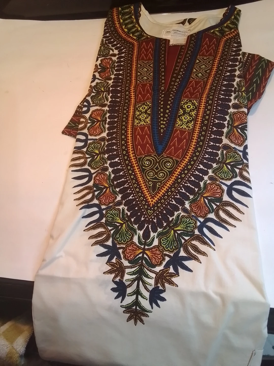 Vintage 1970s MODESTO GARMENTS Jamaican Dashiki Tunic Shirt