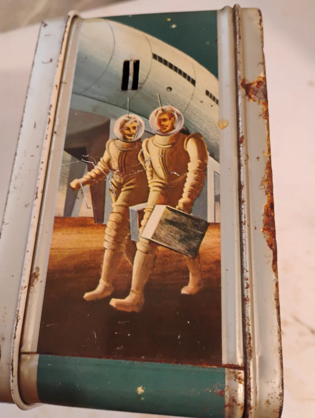 Vintage Sci-Fi Rocket Tin Lunch Box - photo 5