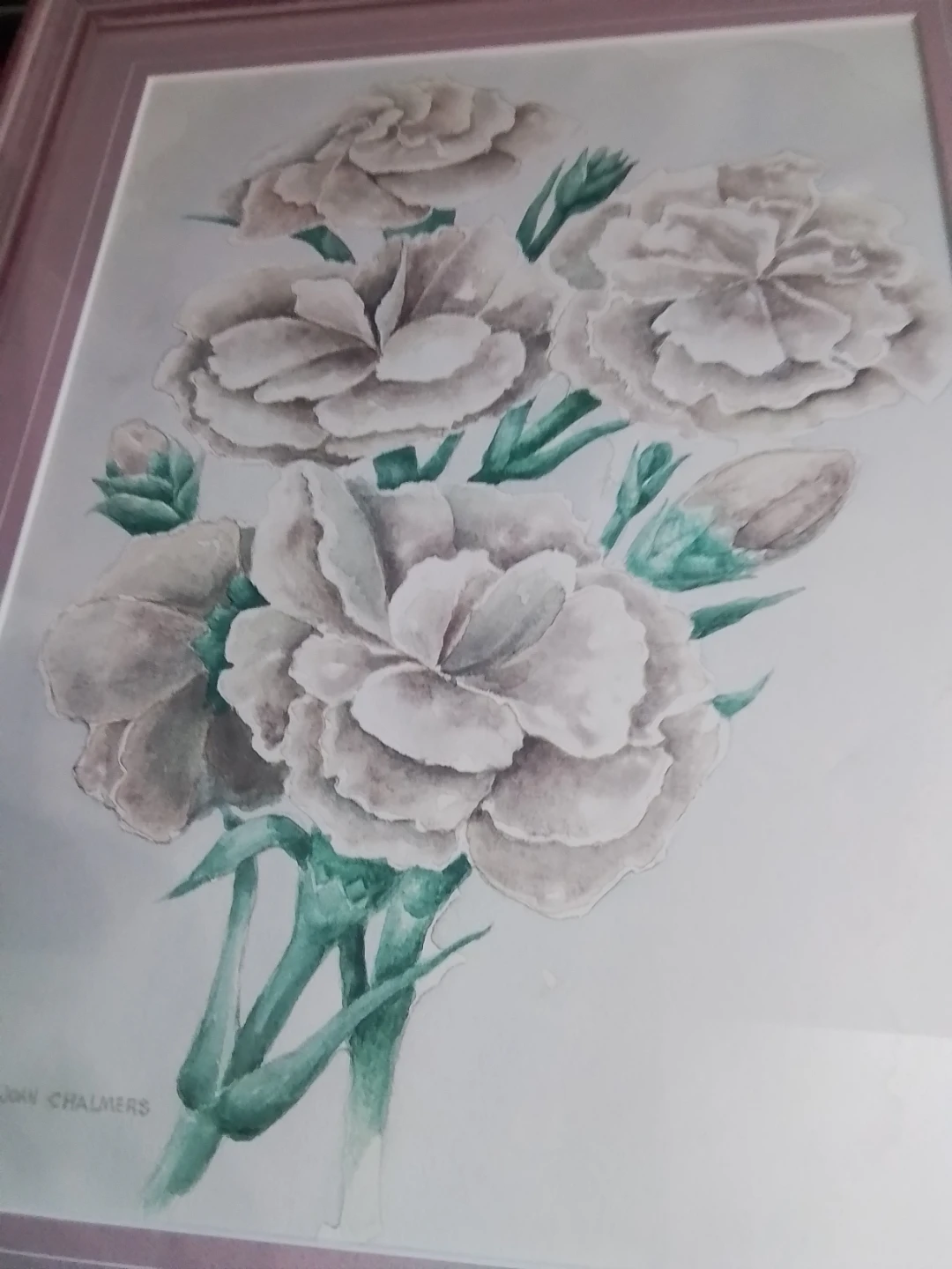 "Dusty Pinks" by Famous Canadian Artist & Patron Joan Chalmers - photo 5