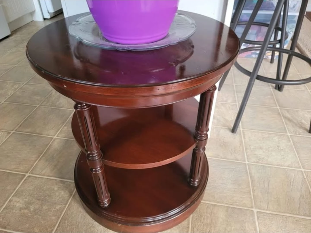 Round Tiered Side Table