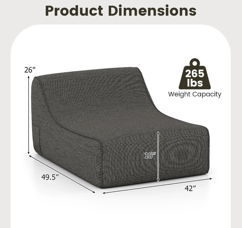 Portable L-Shaped Inflatable Lazy Sofa with Detachable Cover - photo 3