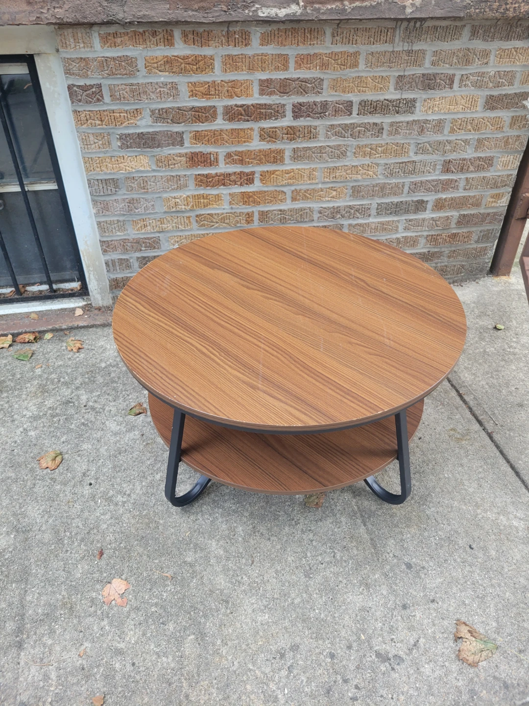 Round Coffee Table with Two Tiers