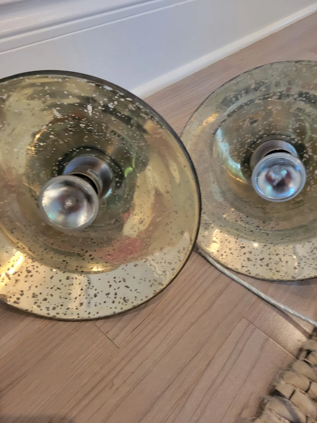 Set of 2 Mercury Glass Pendant Lights - photo 2