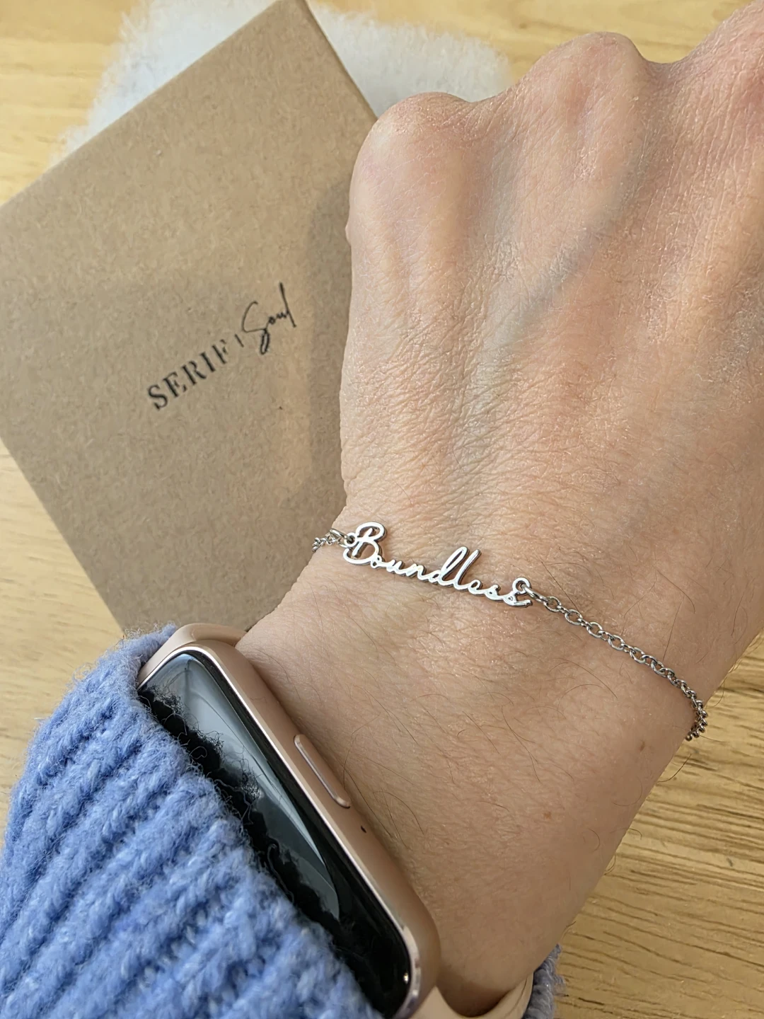 Inspirational SERIF & SOUL Boundless Script Bracelet - photo 5