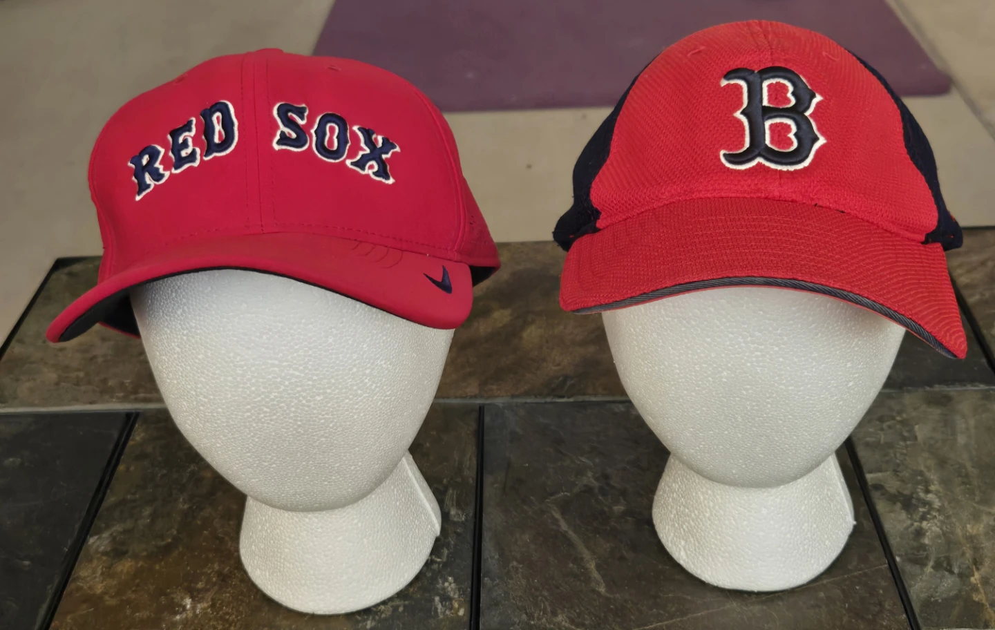 Boston Red Sox Hats, Caps. 2. Very Good Condition.