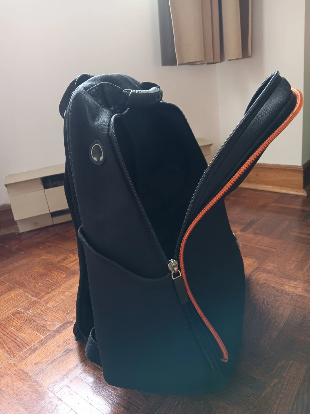 Ikea Black backpack with orange accents - photo 3