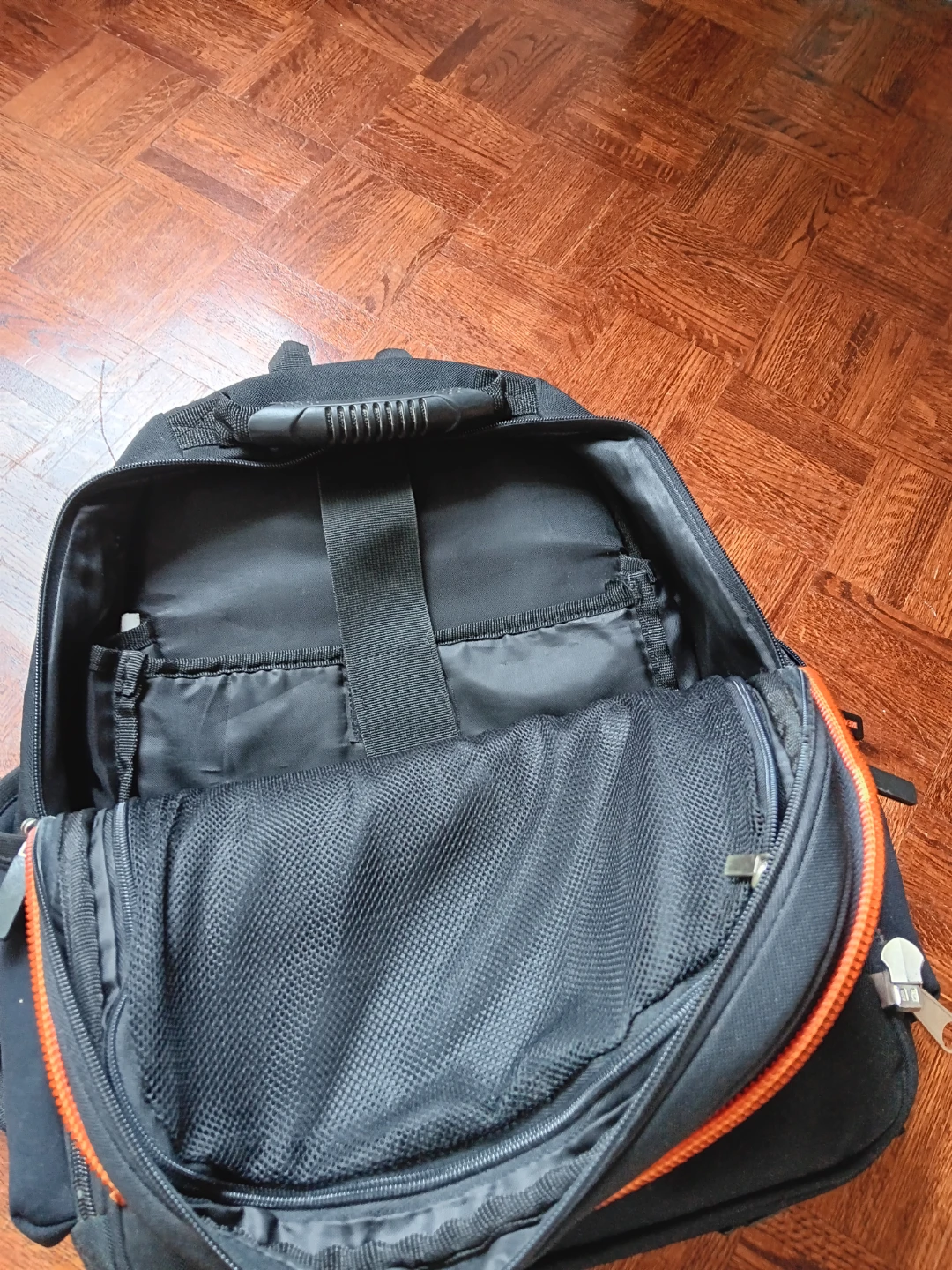 Ikea Black backpack with orange accents - photo 4