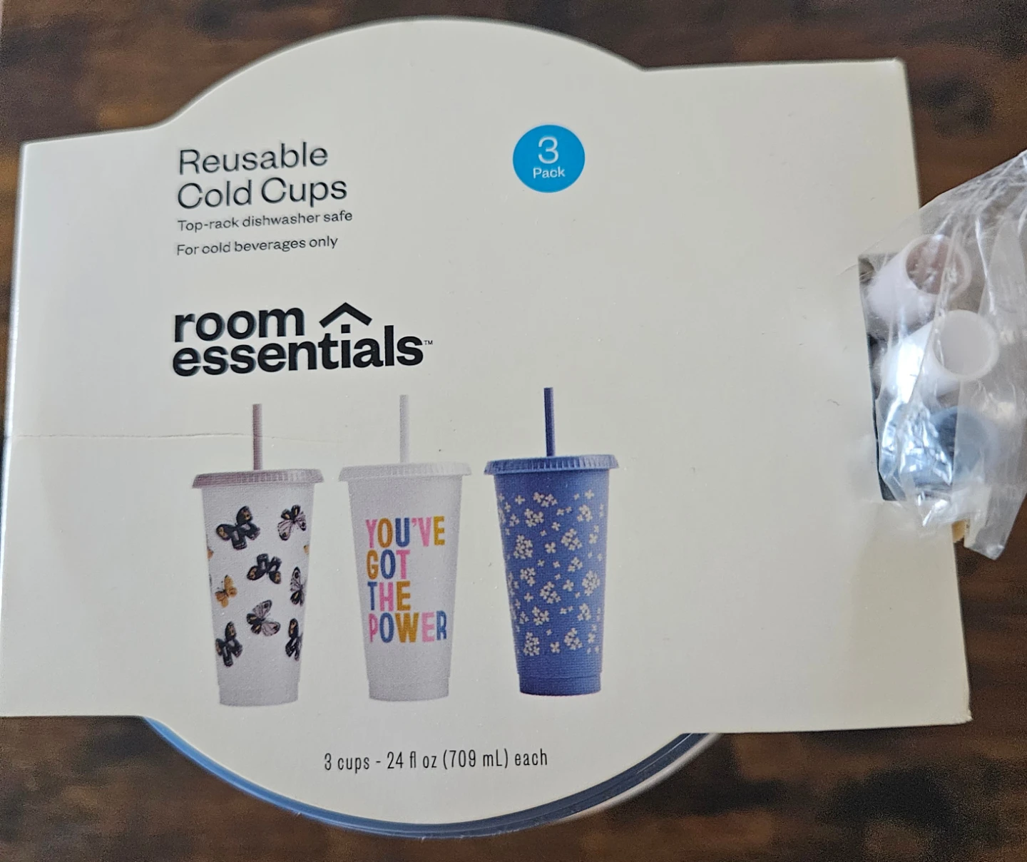 Room Essentials Reusable Cold Cups - 3 Pack