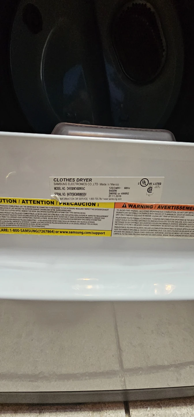 Samsung electrick dryer 7.2 cut - photo 3