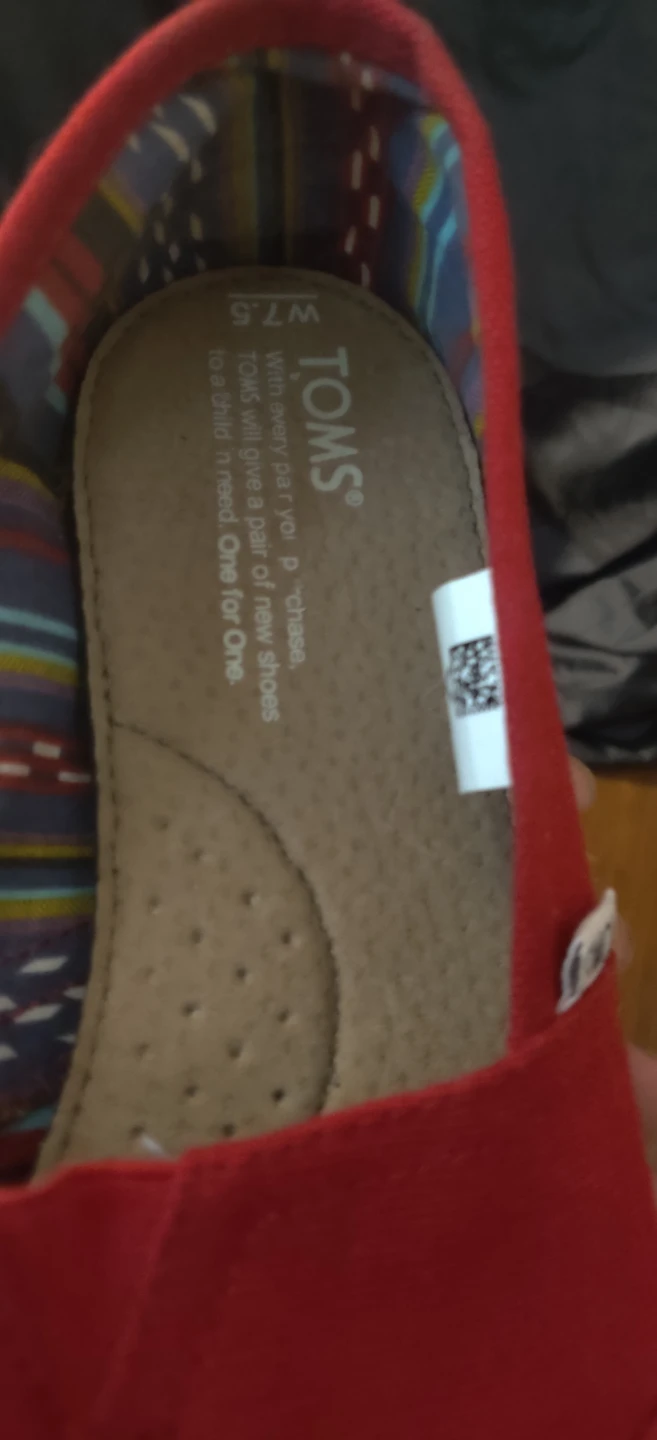 Red TOMS Shoes Women's Size 7.5 - photo 2