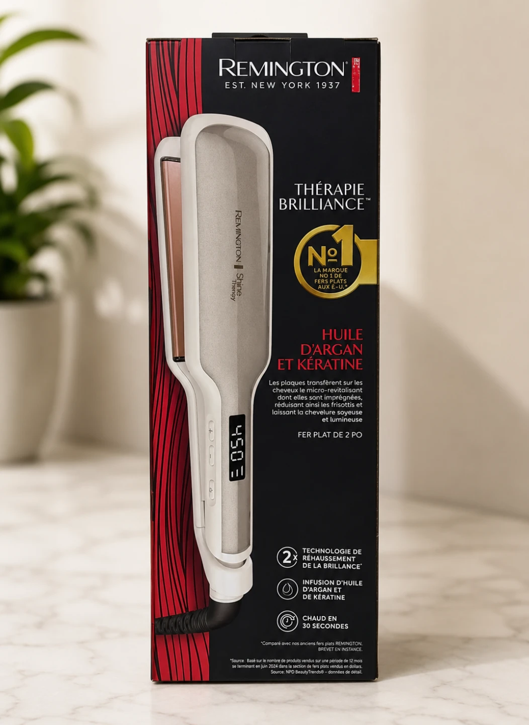 Remington Shine Therapy Hair Straightener, Argan Oil & Keratin