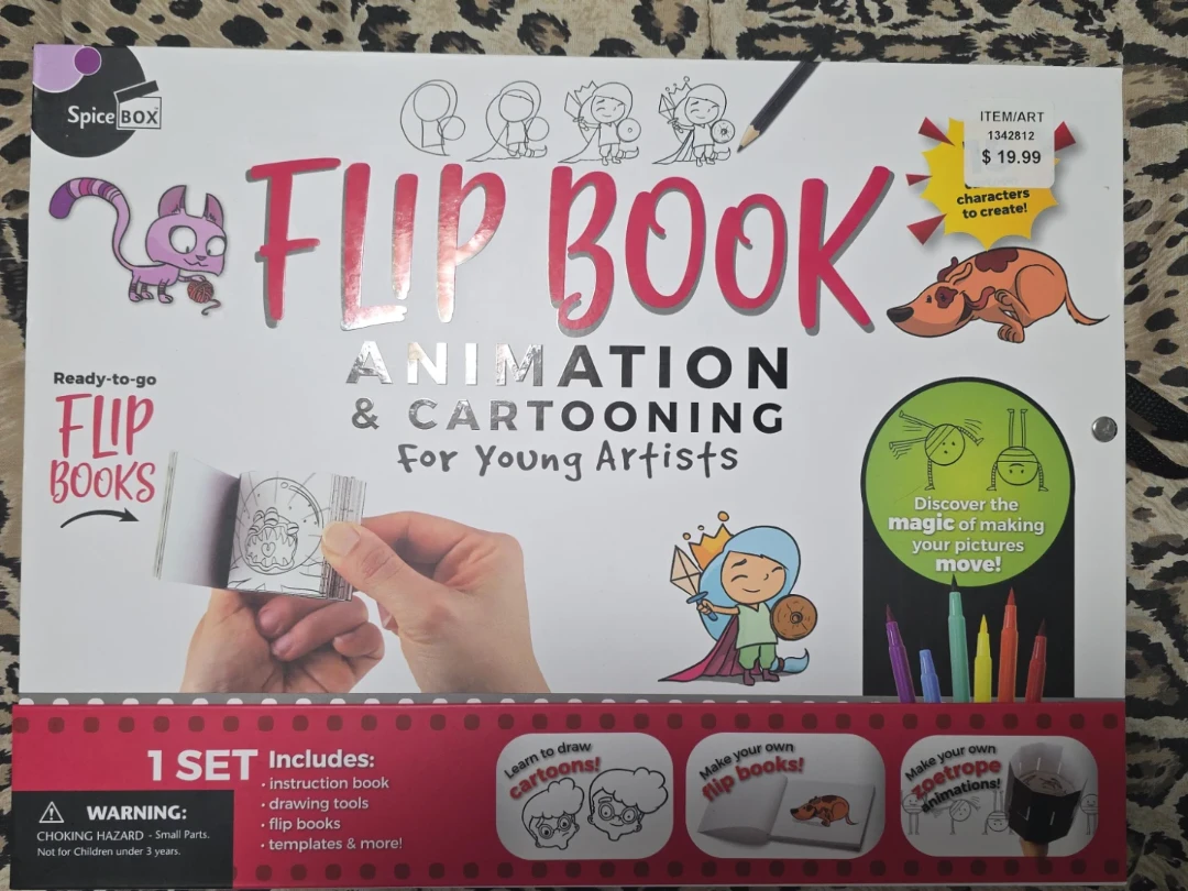 Spice Box Flip Book Animation & Cartooning Art Pad Kit
