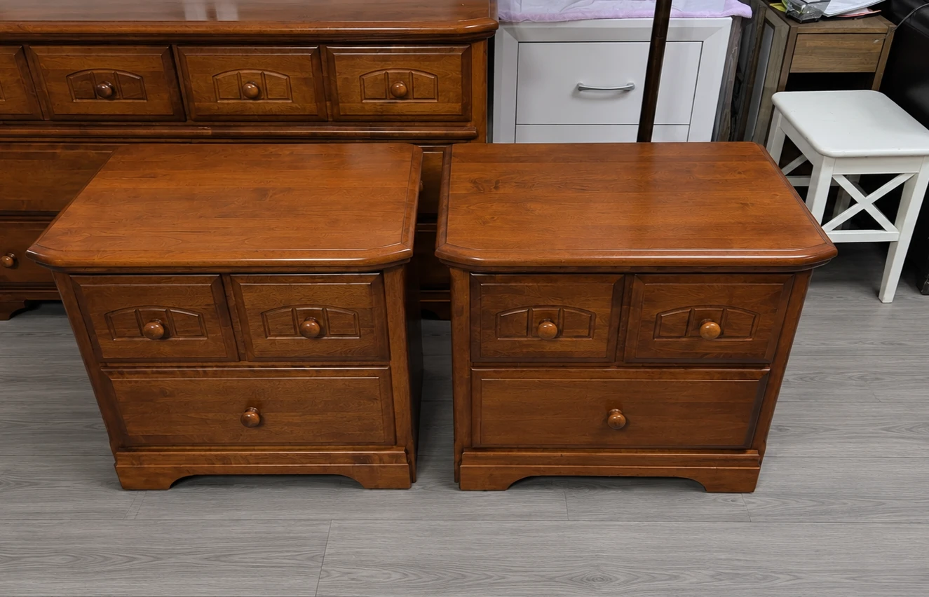 Wooden Nightstands - Pair - photo 4
