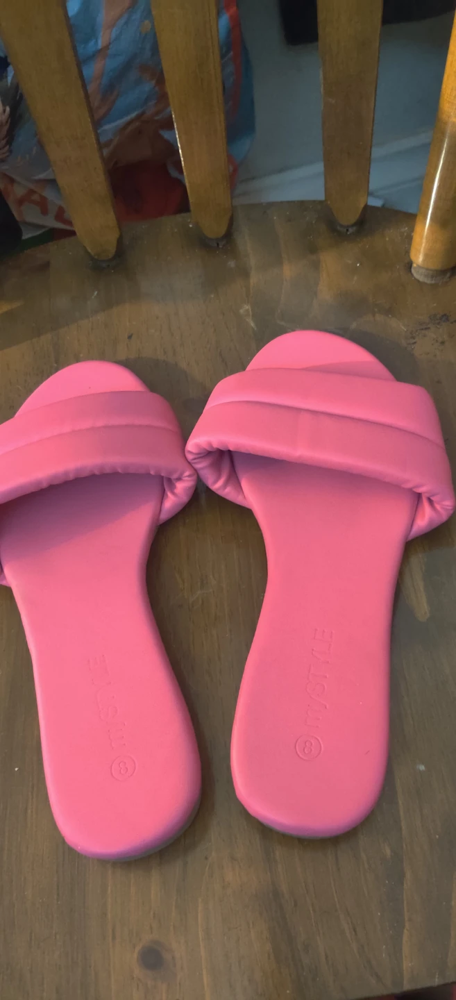 Pink Padded Slide Sandals size 8