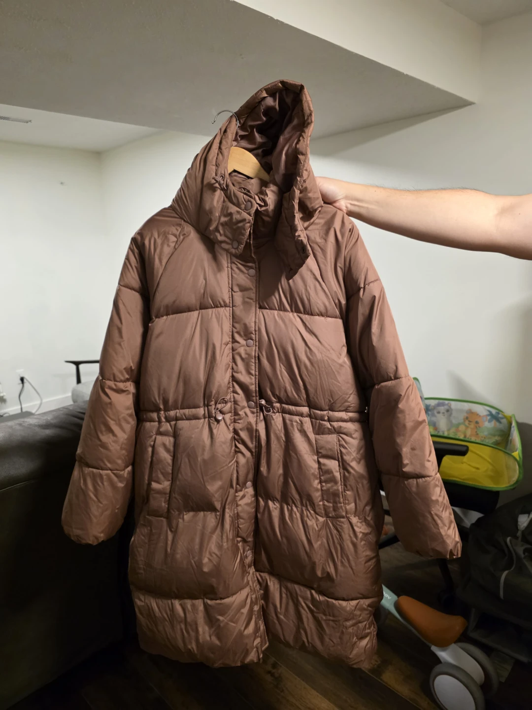 Gap Brown Puffer Coat with Hood
