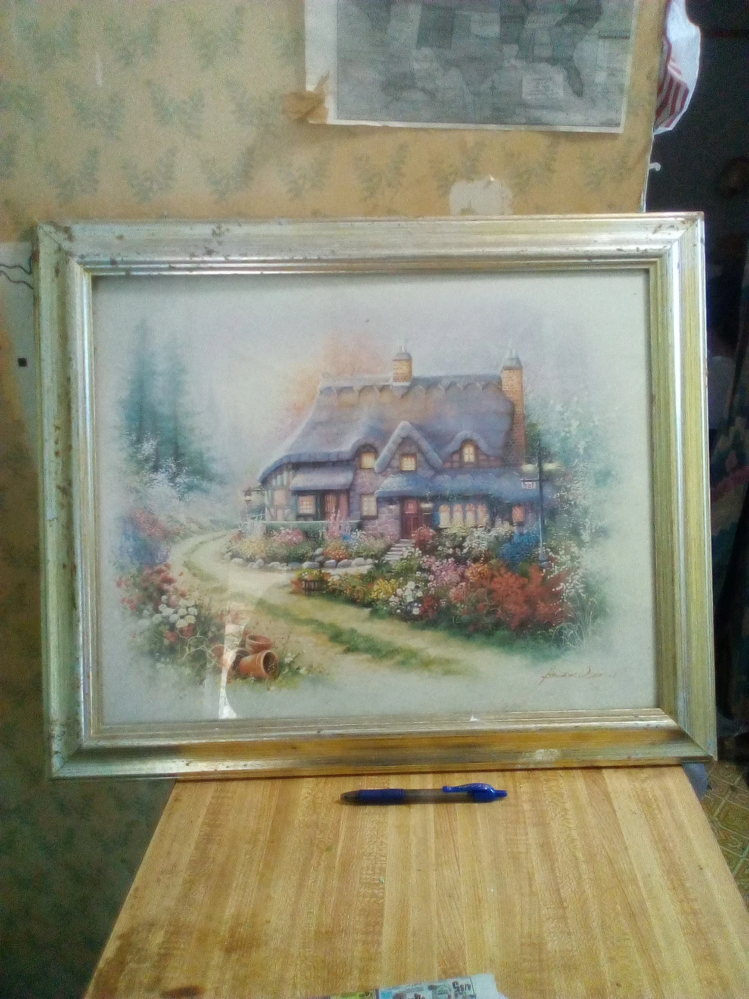 Framed Cottage Landscape Art Print