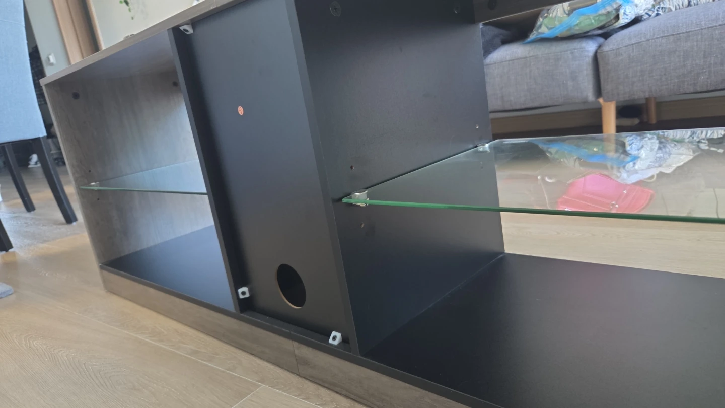 TV Stand with Glass Shelves - photo 2