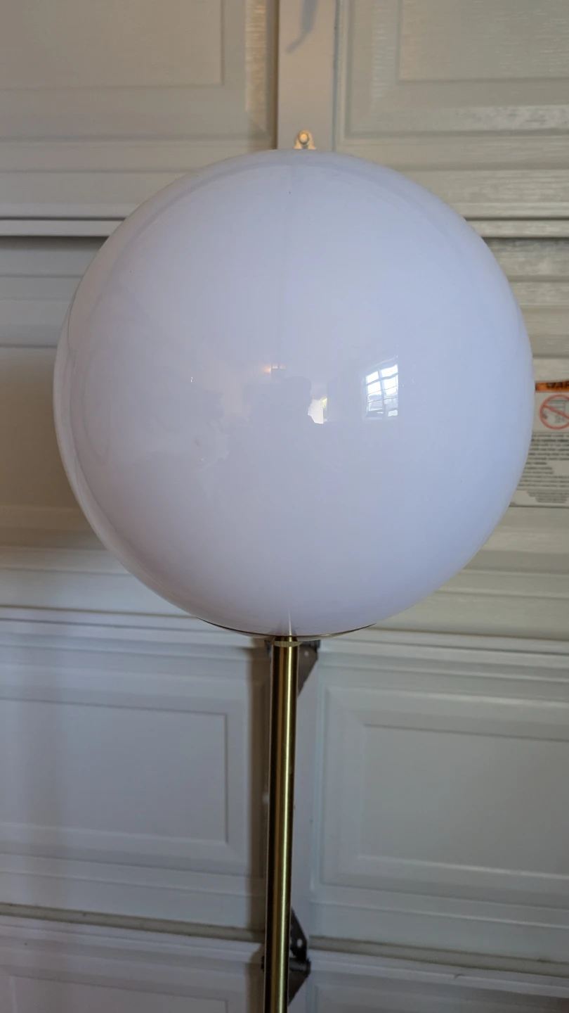 Floor Lamp with White Globe Shade